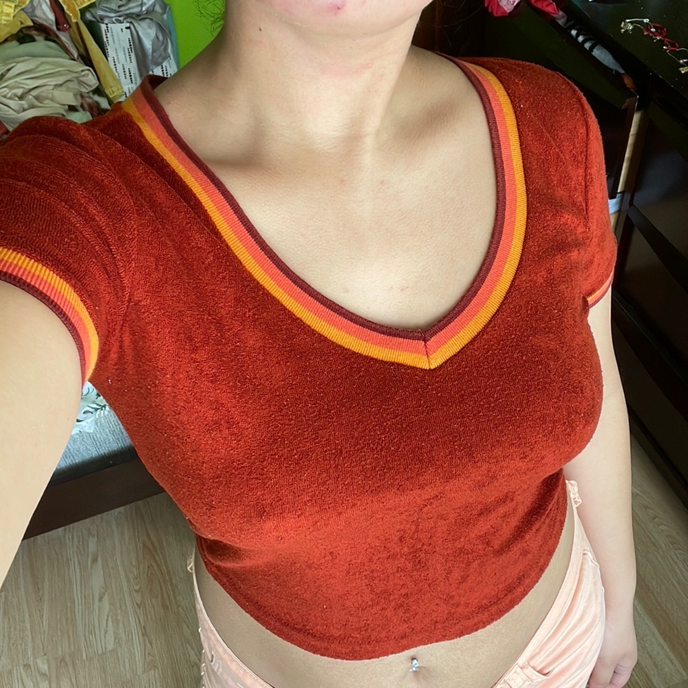 Burnt orange crop top 🧡